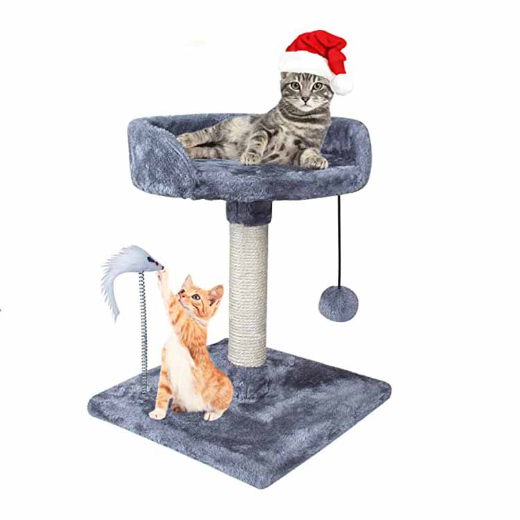 Sisal Climbing Scratcher Post Cat Aktibidad Tree Tower