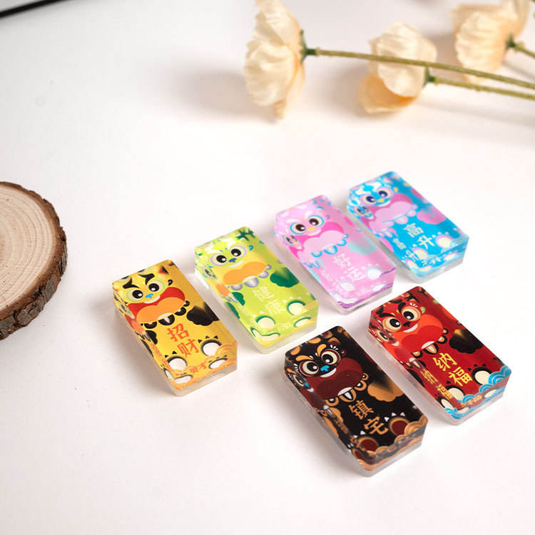Soft Magnet Acrylic Brick Refrigerator Magnet Sticker