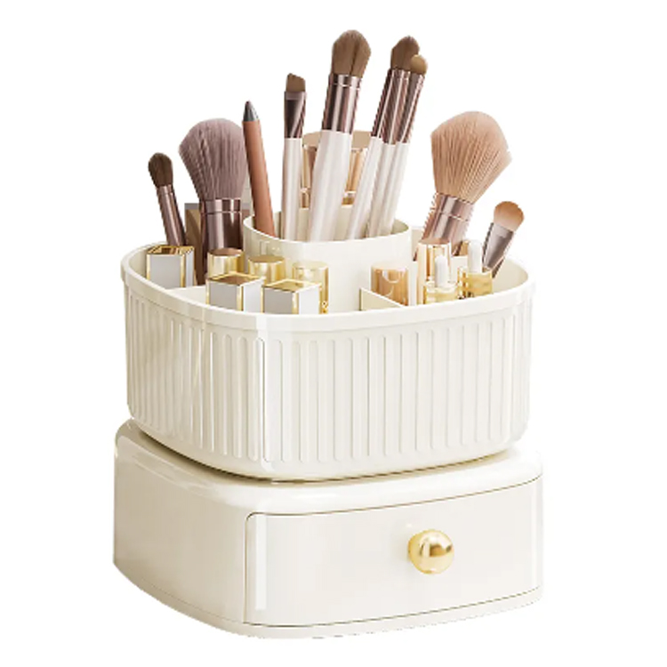 Square drawer llipstick makeup brush rotatable storage box