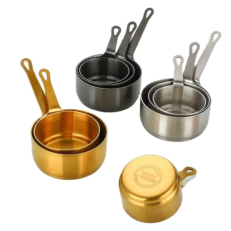 Hindi kinakalawang na asero 304 metal dip sauce mini 3pcs sauce cup bowl