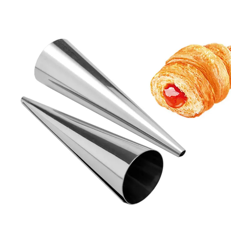 Hindi kinakalawang na asero Danish tinapay croissant mold baking cones