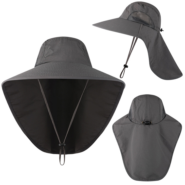 Sun Protection Beach Hat Wide Brim Sun Hat na may Neck Flap