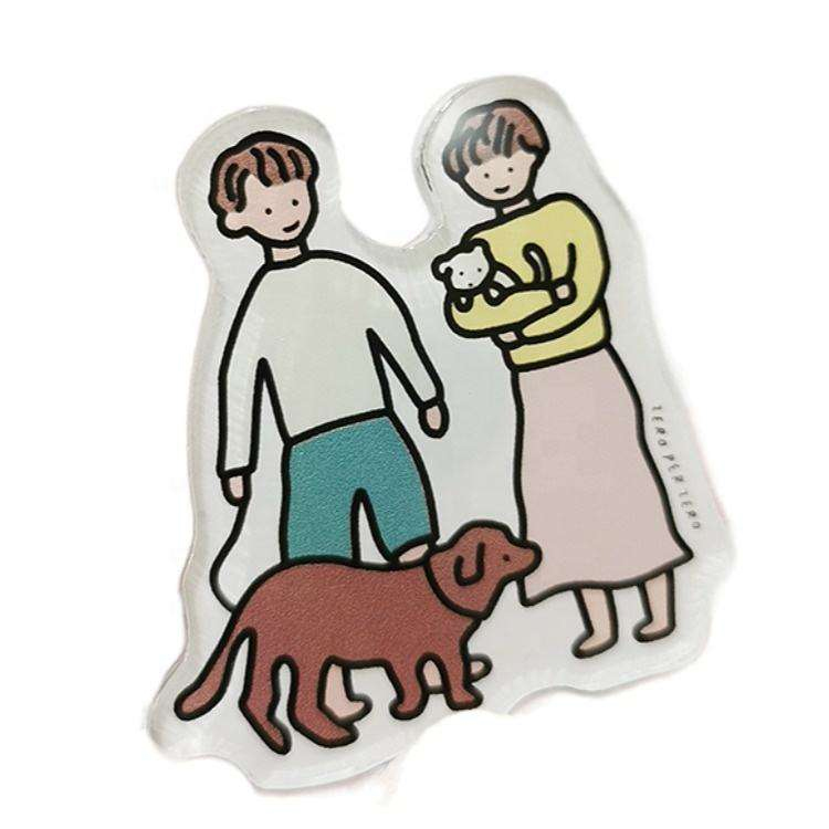 Transparency Creative Acrylic Refrigerator Magnetic Sticker