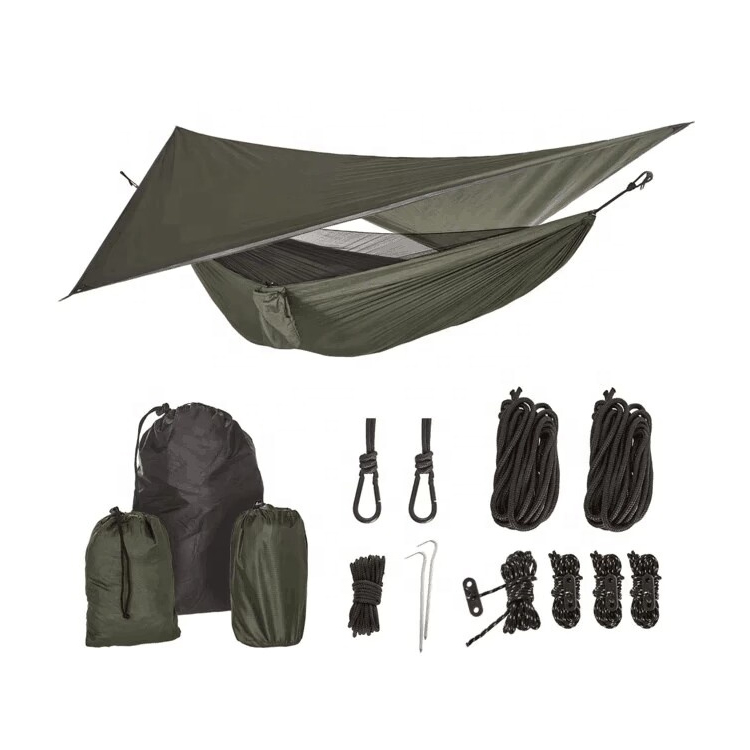 Ultra light swing camping lamok net rain fly hammock