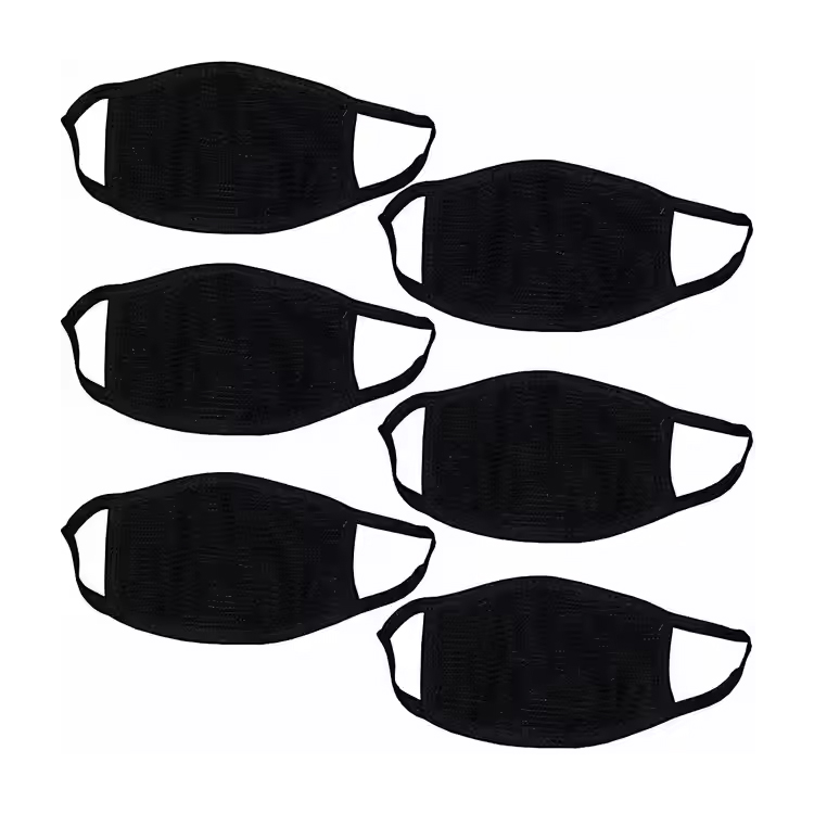 Unisex black dust cotton bibig cotton face bibig cover