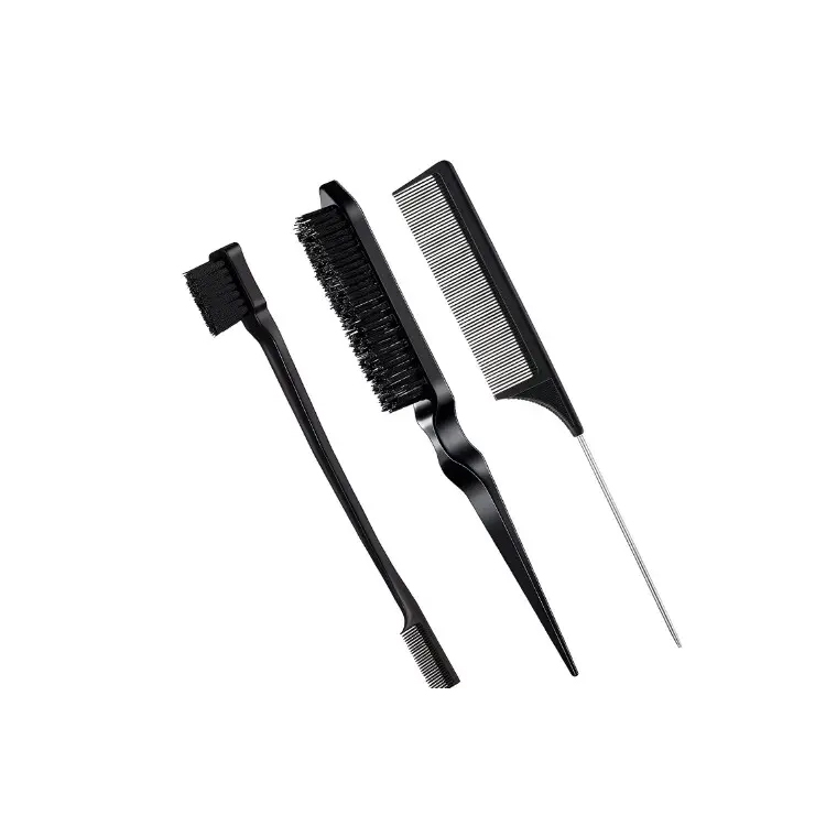 Pakyawan 3 pcs brush set double sided rat tail comb