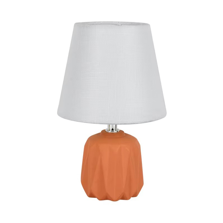 Wholesale Modern Design Ceramic Base Orange Table Lamp